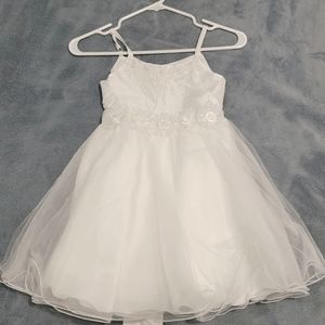 Flower girl dress, size 6, white